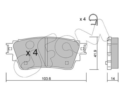 MITSUBISHI Тормозн.колодки задн.Outlander III 16- CIFAM 82211600