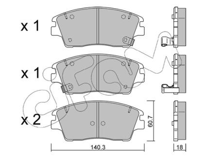 Тормозные колодки перед. Hyundai ix35 /Tucson /Elantra /Kia Sportage 1.6-2.4 13- CIFAM 82211640