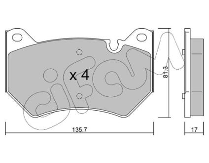 AUDI гальмівні колодки передні Q5 16- CIFAM 82211700