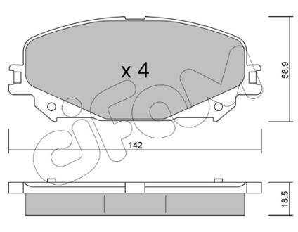 RENAULT гальмівні колодки передн. Espace V, Grand Scenic IV 15- CIFAM 82211760