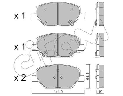 OPEL Гальмівні колодки передні INSIGNIA B 17- CIFAM 82211780