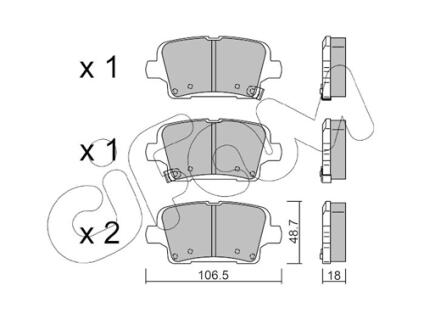 OPEL гальмівні колодки задні INSIGNIA B 17- CIFAM 82211810