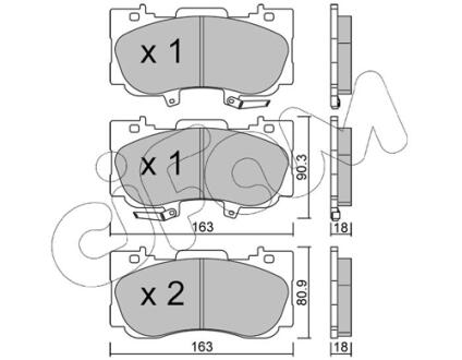 FORD USA Колодки гальмівні передні MUSTANG 2.3 EcoBoost CIFAM 82211830