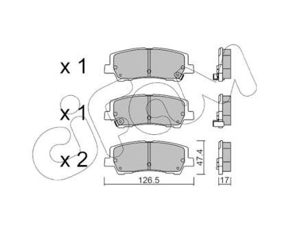 FORD USA гальмівні колодки задні MUSTANG 14- CIFAM 82211840