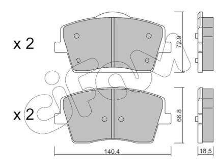 VOLVO Колодки гальмівні передні XC40 18- CIFAM 82211860