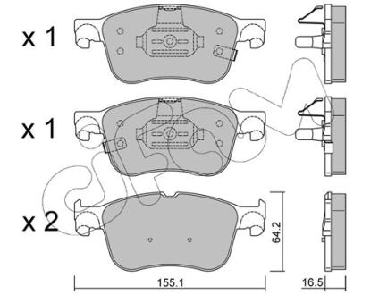 Гальм. колод. передн. FORD FOCUS 1.0 EcoBoost 18- CIFAM 82212050