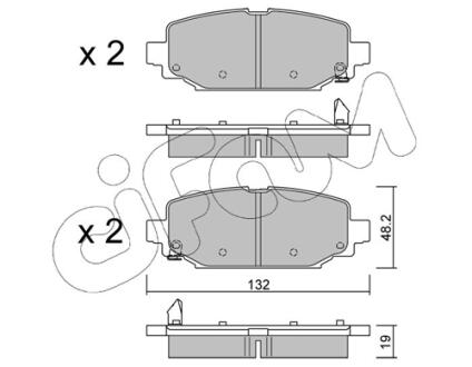 JEEP гальм. колод. задн. Wrangler 17- CIFAM 82212100