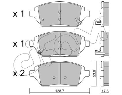CHEVROLET Комплект гальмівних колодок передні SPARK (M400) 1.0 15-, OPEL KARL (C16) 1.0 15-18 CIFAM 82212110