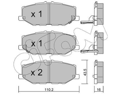 Фото suzuki колодки гальм. передні jimny (a6g) 1.5 allgrip 18- CIFAM 82212150 SUZUKI колодки гальм. передні JIMNY (A6G) 1.5 AllGrip 18- CIFAM 82212150