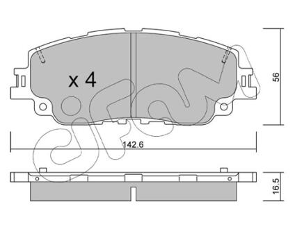 TOYOTA Гальмівні колодки передн. RAV4 V, Camry 17- CIFAM 82212270
