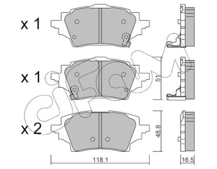 TOYOTA К-т задніх гальм. колодок C-HR (_X1_) 2.0 Hybrid (MAXH10) 19-, MAZDA 2 Хетчбек (KB) 1.5 Hybrid (KBAC3X) 22- CIFAM 82212280