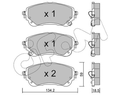 Фото toyota к-кт передн. гальмівних колодок corolla 19- CIFAM 82212340 TOYOTA К-кт передн. гальмівних колодок COROLLA 19- CIFAM 82212340
