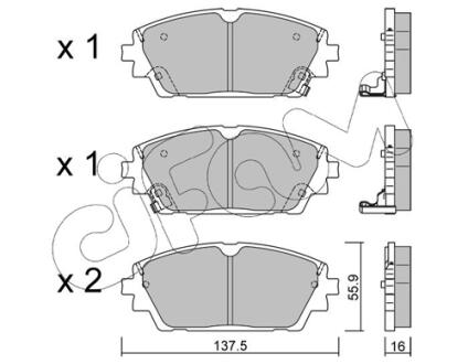 MAZDA Гальмівні колодки 3 1.8 SKYACTIV-D 19- CIFAM 82212370