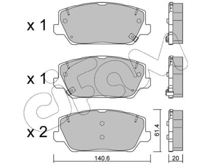 KIA Колодки гальмівні передні OPTIMA 2.0 CIFAM 82212410