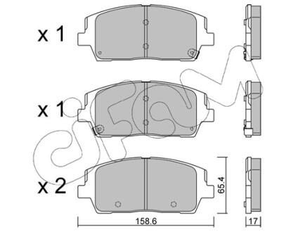 HYUNDAI гальмівні колодки передн. SANTA FE IV 18-, KIA SORENTO III 15- CIFAM 82212440