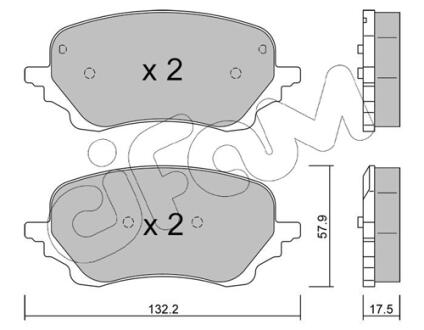 FORD Комплект гальмівних колодок передні PUMA (J2K, CF7) 1.5 EcoBlue 20- CIFAM 82212470