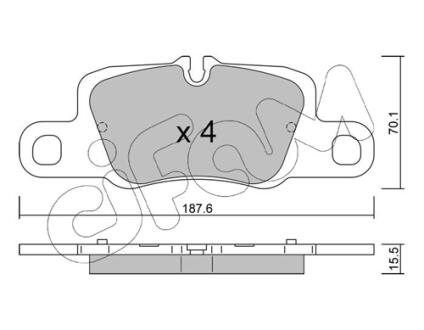 PORSHE колодки гальм. передн. 911 12-, Panamera 09- CIFAM 82212570