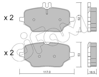 DB Колодки гальмівні задні GLE (V167) GLE 300 d 4-matic (167.119) 18-23 CIFAM 82212730