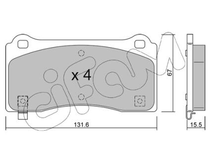TESLA Колодки гальм. передні Model 3/Y CIFAM 82212770