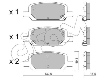 Фото tesla колодки гальм. задні model 3/y CIFAM 82212780 TESLA колодки гальм. задні Model 3/Y CIFAM 82212780