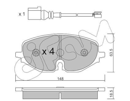 VW Колодки гальм. передні GOLF VIII (CD1) 1.0 TSI 20- CIFAM 82212800