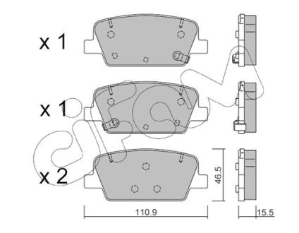 HYUNDAI гальмівні колодки задн. SANTA FE IV 18- CIFAM 82212830