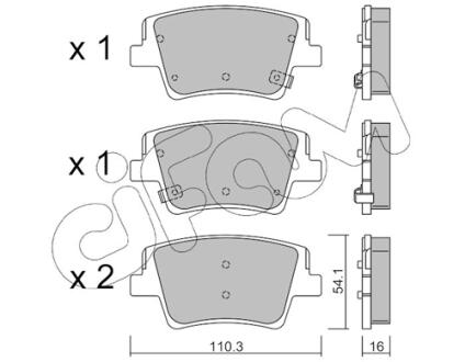 HYUNDAI Колодки гальмівні задні SANTA FE IV 2.0 CRDi AWD 18- CIFAM 82212840