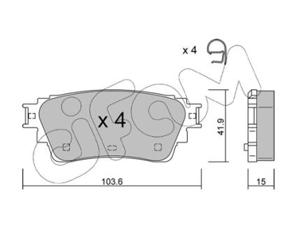 NISSAN Комплект гальмівних колодок задні ARIYA (FE0) EV 20- CIFAM 82212940