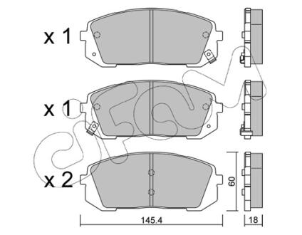 HYUNDAI Колодки гальмівні передні ELANTRA 1.6 20-, SONATA 2.0-2.5 20- CIFAM 82212980