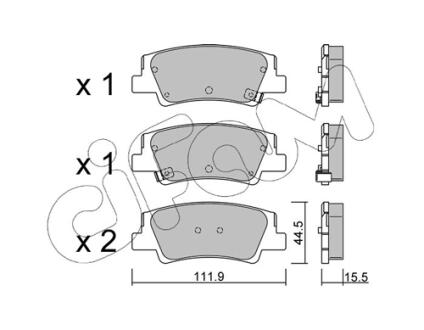 Фото hyundai колодки гальмівні задні tucson 1.6 crdi 20-, kia CIFAM 82212990 HYUNDAI Колодки гальмівні задні TUCSON 1.6 CRDi 20-, KIA CIFAM 82212990
