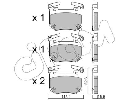 Фото kia комплект гальміних колодок задні stinger (ck) 3.3 t-gdi 17- CIFAM 82213070 KIA Комплект гальміних колодок задні STINGER (CK) 3.3 T-GDI 17- CIFAM 82213070
