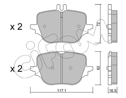 DB Колодки гальмівні задні X254, V223, W223, Z223 CIFAM 82213130