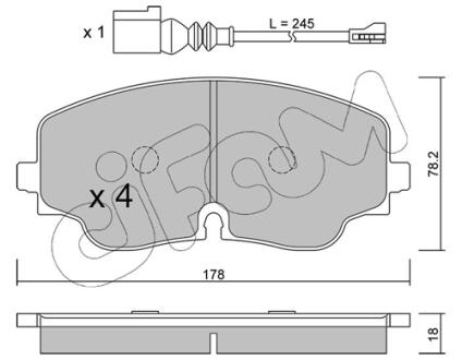 VW Гальм. колодки GOLF VIII (CD1, DA1) 2.0 GTI 20- CIFAM 82213160