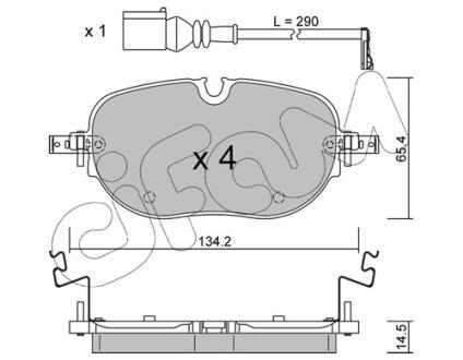 VW Гальмівні колодки передні ID.3 Electric 19-, Cupra Born Electric 21- CIFAM 82213180