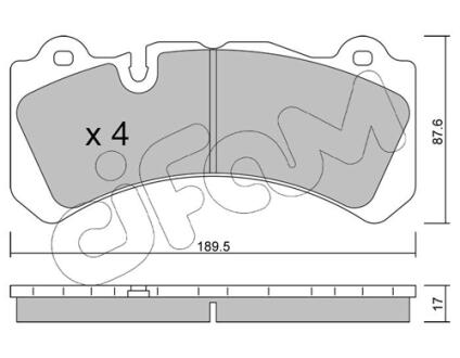 VOLVO Комплект гальмівних колодок передні S60 II (134) 2.0 Polestar AWD, V90 II Універсал (235) T8 Recharge AWD 23- CIFAM 82213280