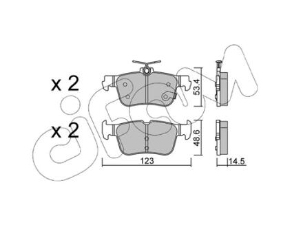FORD USA Гальмівні колодки задні MUSTANG MACH-E (CGW) Electriс 20- CIFAM 82213320