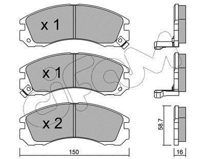 MITSUBISHI Тормозные колодки передн.Pajero 90-,L200/400, Galant, Lancer CIFAM 822-134-0