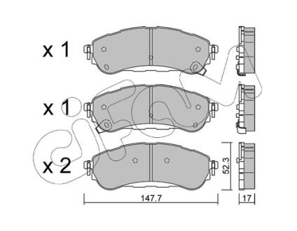 FORD Колодки гальмівні задні RANGER (TKE) 2.0 EcoBlue 4x4 CIFAM 82213440