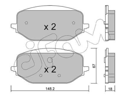CITROEN Колодки гальмівні передні BERLINGO 1.2-1.6 18-, C5 X 21-, FIAT, DS, OPEL CIFAM 82213510