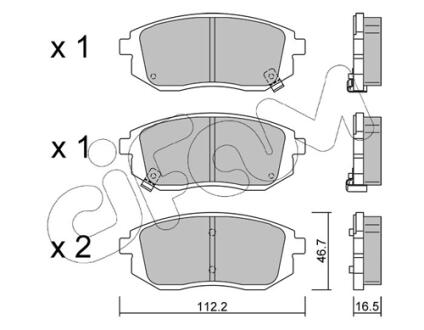 DACIA Колодки гальмівні передні SPRING EV (B6M1) 20- CIFAM 82213530