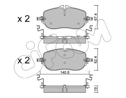 DB Колодки гальмівні передні W206, S206 CIFAM 82213550