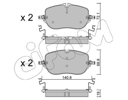 DB Колодки гальмівні передні W206, S206 CIFAM 82213560