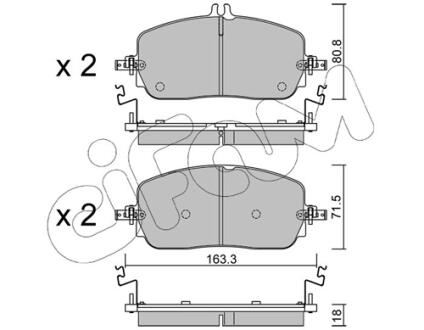 DB Колодки гальмівні передні W206, S206 CIFAM 82213570