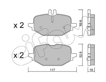 DB Колодки гальмівні задні W206, S206 CIFAM 82213590