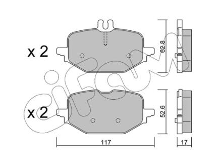 DB Колодки гальмівні задні W206, S206 CIFAM 82213591