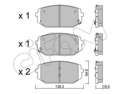 HYUNDAI Гальмівні колодки TUCSON (NX4E, NX4A) 1.6 CRDi 20-, KIA CEED Hatchback Van (CD) T-GDI GT 18- CIFAM 82213610