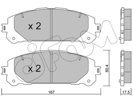 TOYOTA Комплект гальміних колодок передні RAV 4 V (_A5_, _H5_) 2.5 Hybrid (AXAH52) 18- CIFAM 82213670