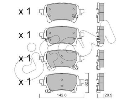 JEEP Комплект гальмівних колодок задні GLADIATOR Пікап (JT_) 3.0 D 4WD 21- CIFAM 82213760