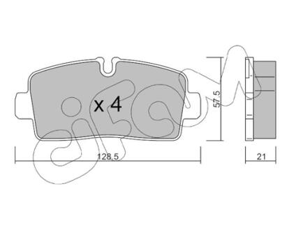 IVECO Комплект гальмівних колодок задні DAILY VI Платформа/шасі 33S13, 35S13, 35C13 14- CIFAM 82213800
