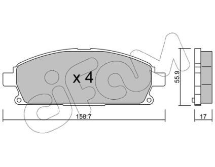 Nissan гальмівні колодки передн. X-Trail 01-, Terrano 95- CIFAM 8224060
